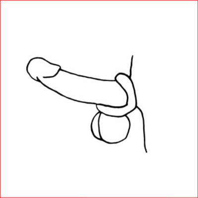 Silicone Tear Drop Cock Ring Black
