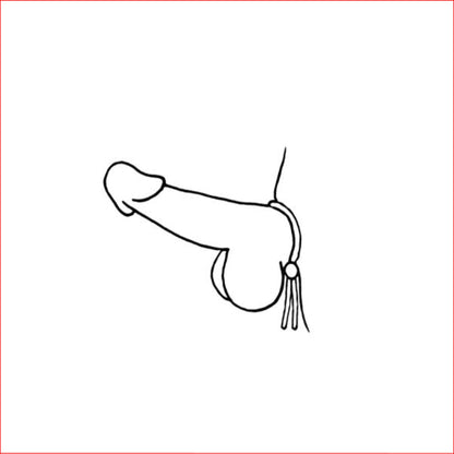 Silicone Cock Tie Black