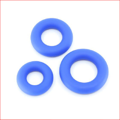 Silicone Fat Boy Cock Ring 3 Pk Blue