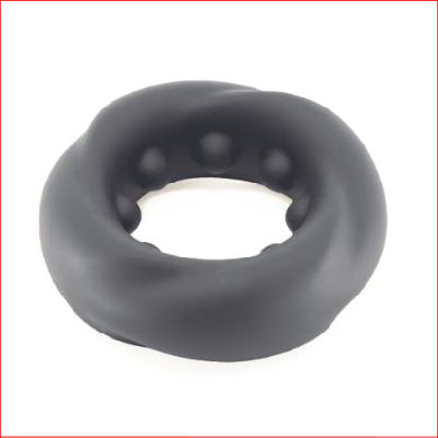 Textured Liquid Silicone Ring Black