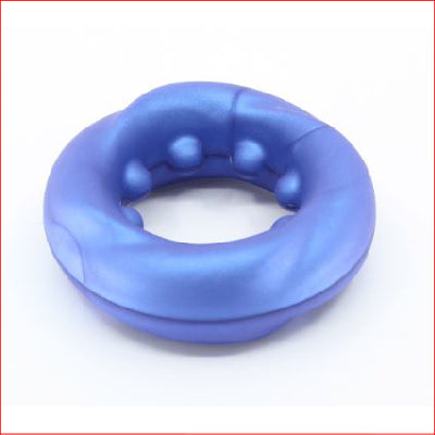 Textured Liquid Silicone Ring Blue