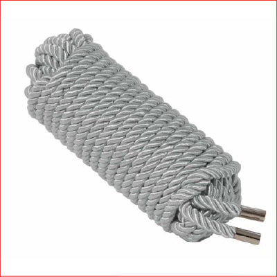 10 Mtr Bondage Satin Rope Silver