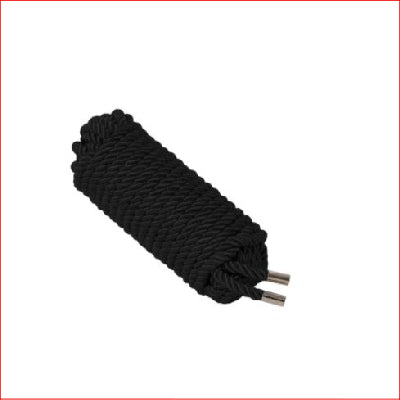 10 Mtr Bondage Satin Rope Black