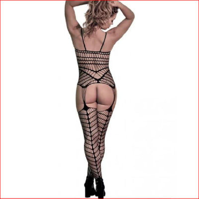 Exposed Cage Gartered Catsuit OS