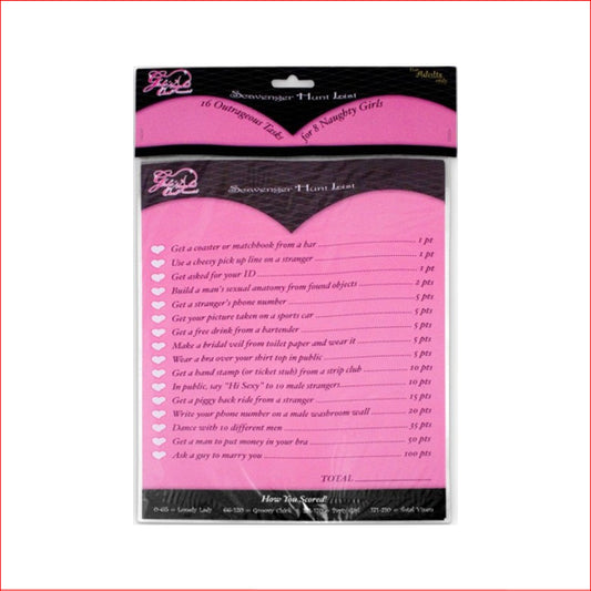 Girls Night Out Scavenger Hunt List