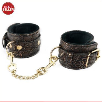 Spartacus Brown Floral Wrist Cuffs