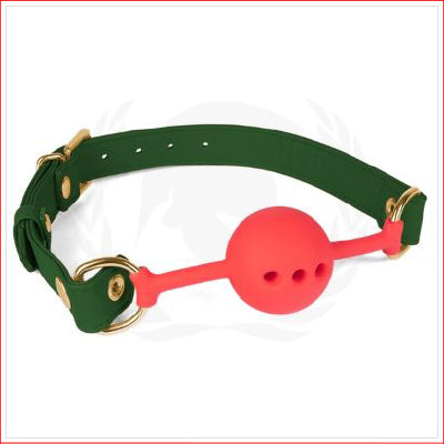 Vegan Breathable Ball Gag Green