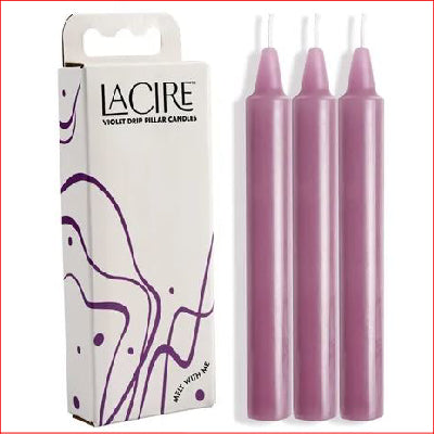 LaCire Drip Pillar Candles - Violet