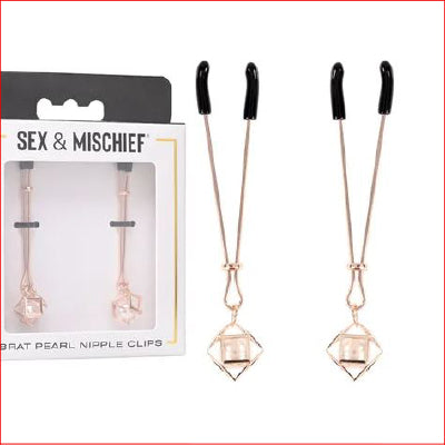 Sex & Mischief BRAT Pearl Nipple Clips
