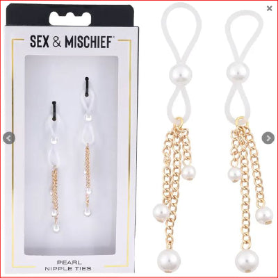 Sex & Mischief Pearl Nipple Ties