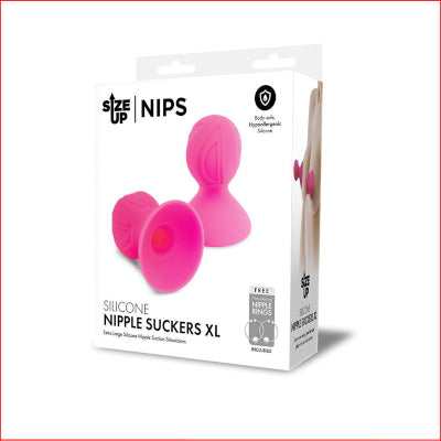 Size Up Silicone Nipple Suckers XL Pink