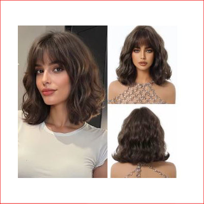 Wig Wavy short Chocolate Brown