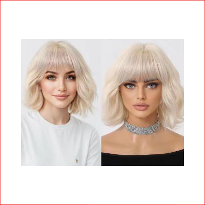 Wig Wavy Short Blonde