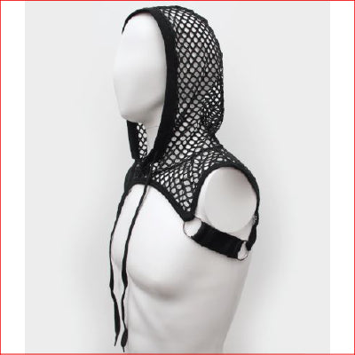 Hooded Mesh Top Black OS