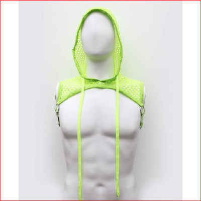 Hooded Mesh Top Green OS