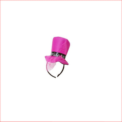 Bride To Be Top Hat w Mini Veil