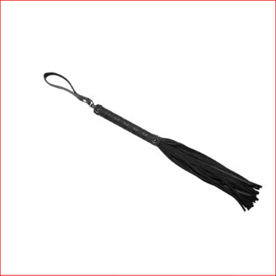 Flogger with Latex Handle Black
