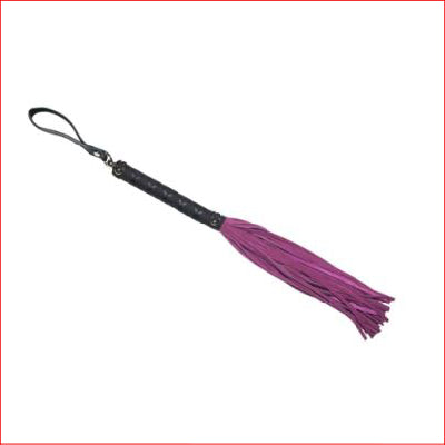 Flogger with Latex Handle Pink