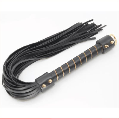Faux Leather Flogger with Gold Chain