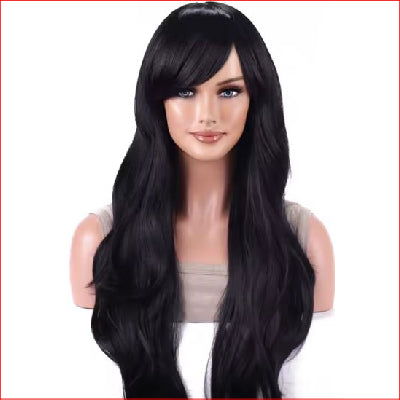Wig Long 28" Wavy Black