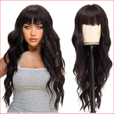 Wig Long 26" Dark Chocolate Brown