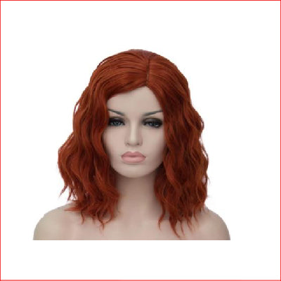 Wig Wavy Short Burnt Orange